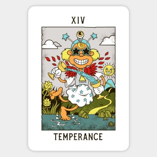 Temperance - Mystical Medleys - Vintage Cartoon Tarot (White) Sticker